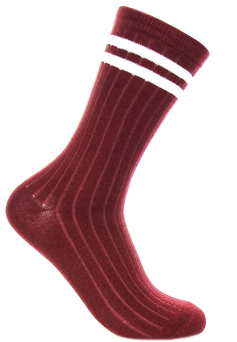 Justinreess England 2P Stripe M In Dark Red For Men