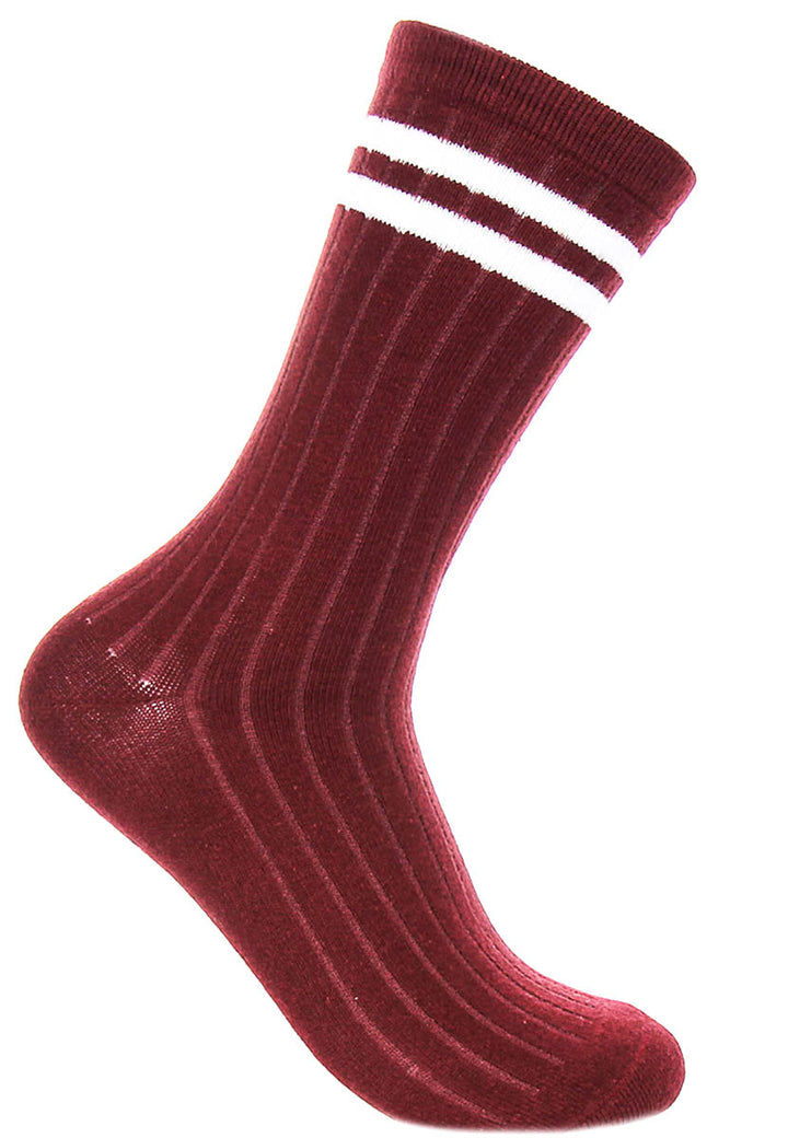 Justinreess England 2P Stripe M In Dark Red For Men