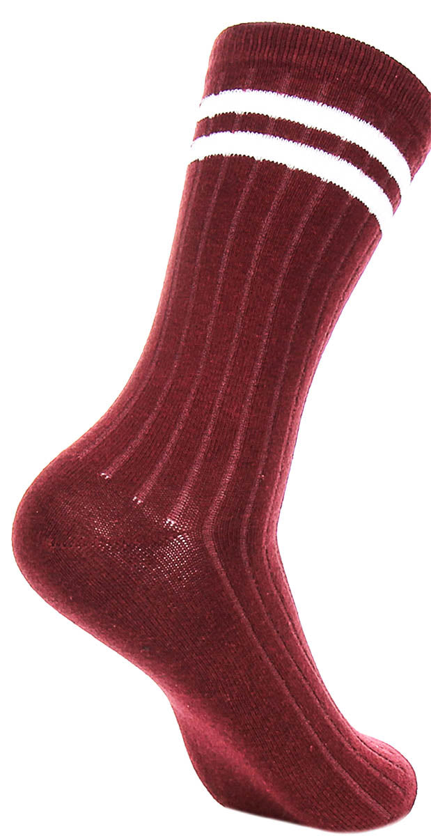 Justinreess England 2P Stripe M In Dark Red For Men