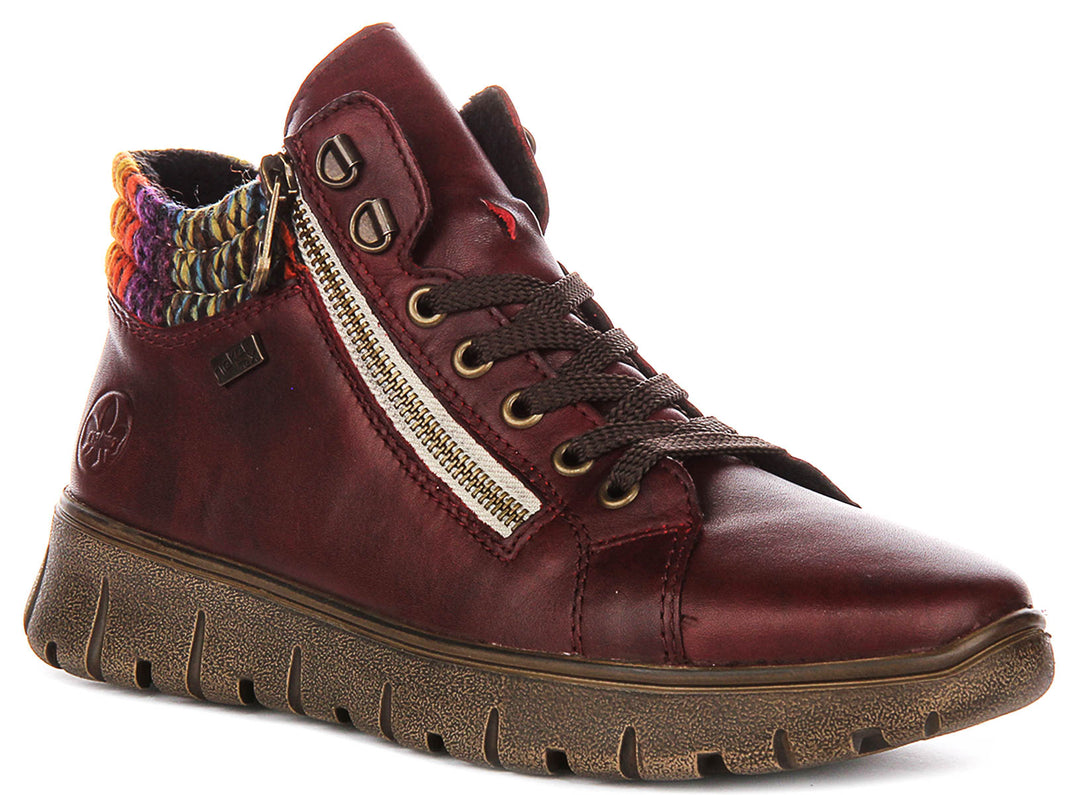 Rieker N1305-35 In Dark Red For Women
