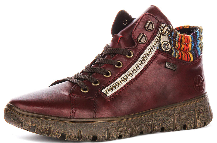 Rieker N1305-35 In Dark Red For Women