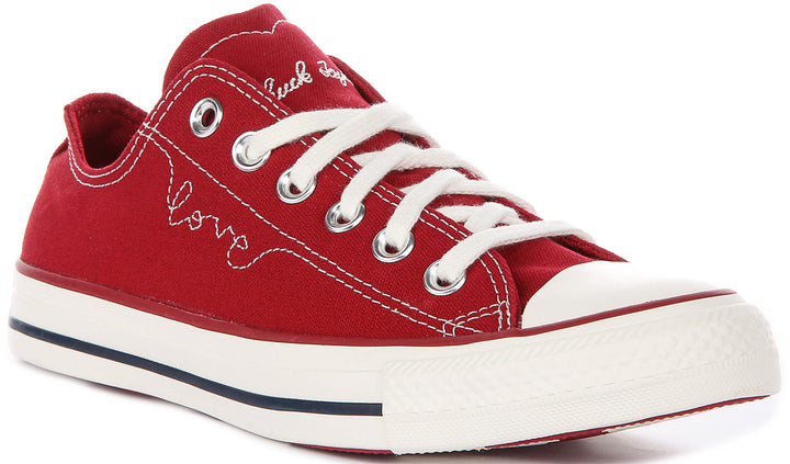 Converse A19057C In Dark Red For Women
