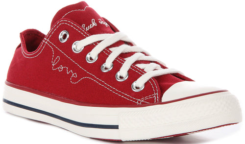 Converse Chuck Taylor A19057C All Star Low Valentine's Day In Dark Red