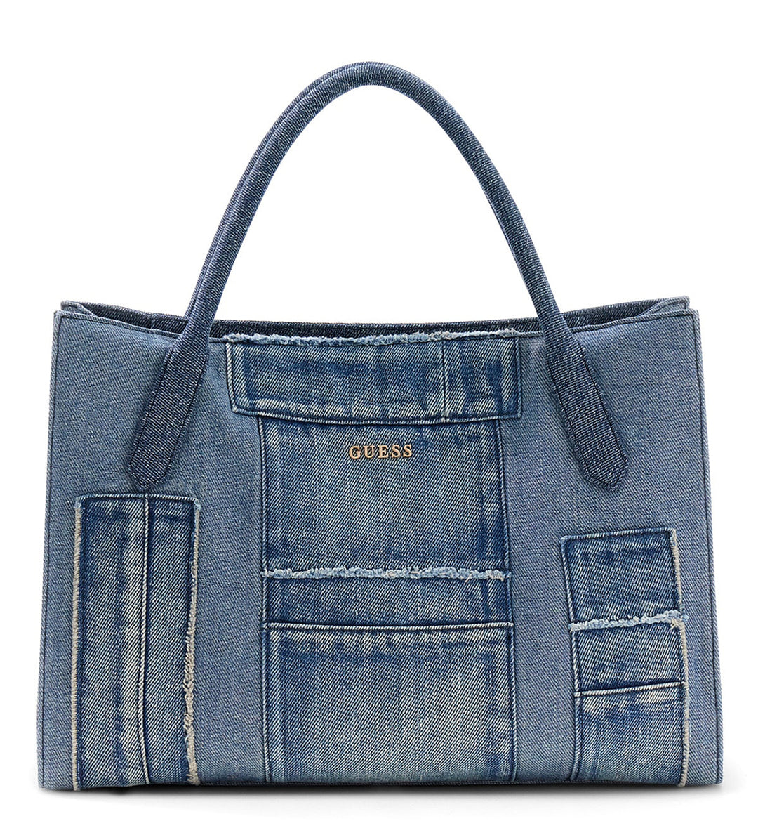 Guess Jodi Shopper Hand Bag In Denim For Women