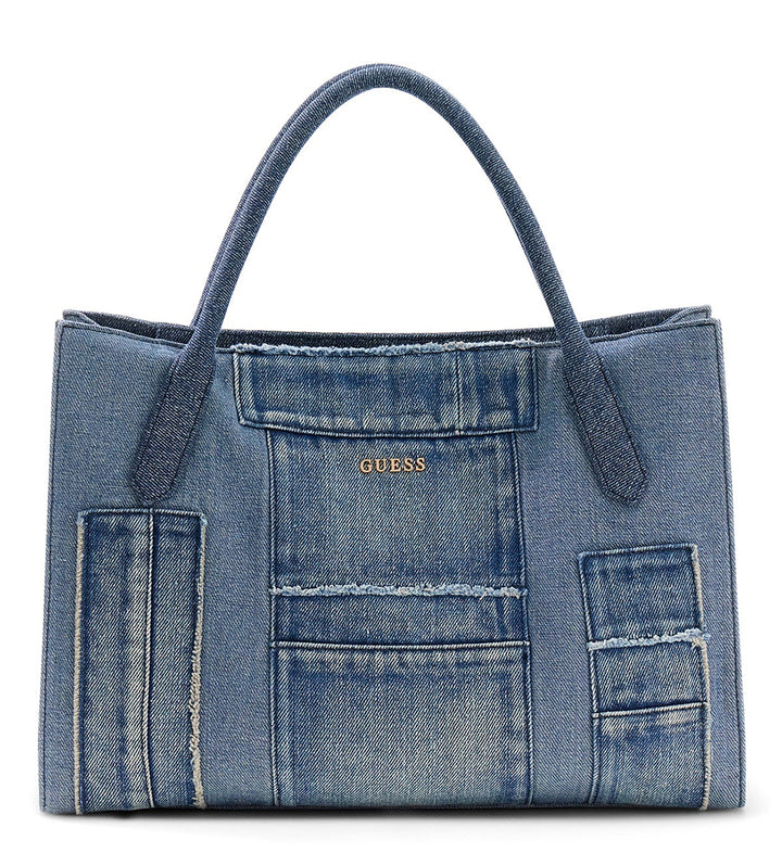 Guess Jodi Shopper Hand Bag In Denim For Women