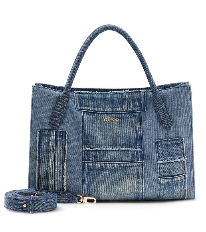 Guess Jodi Shopper Hand Bag In Denim For Women