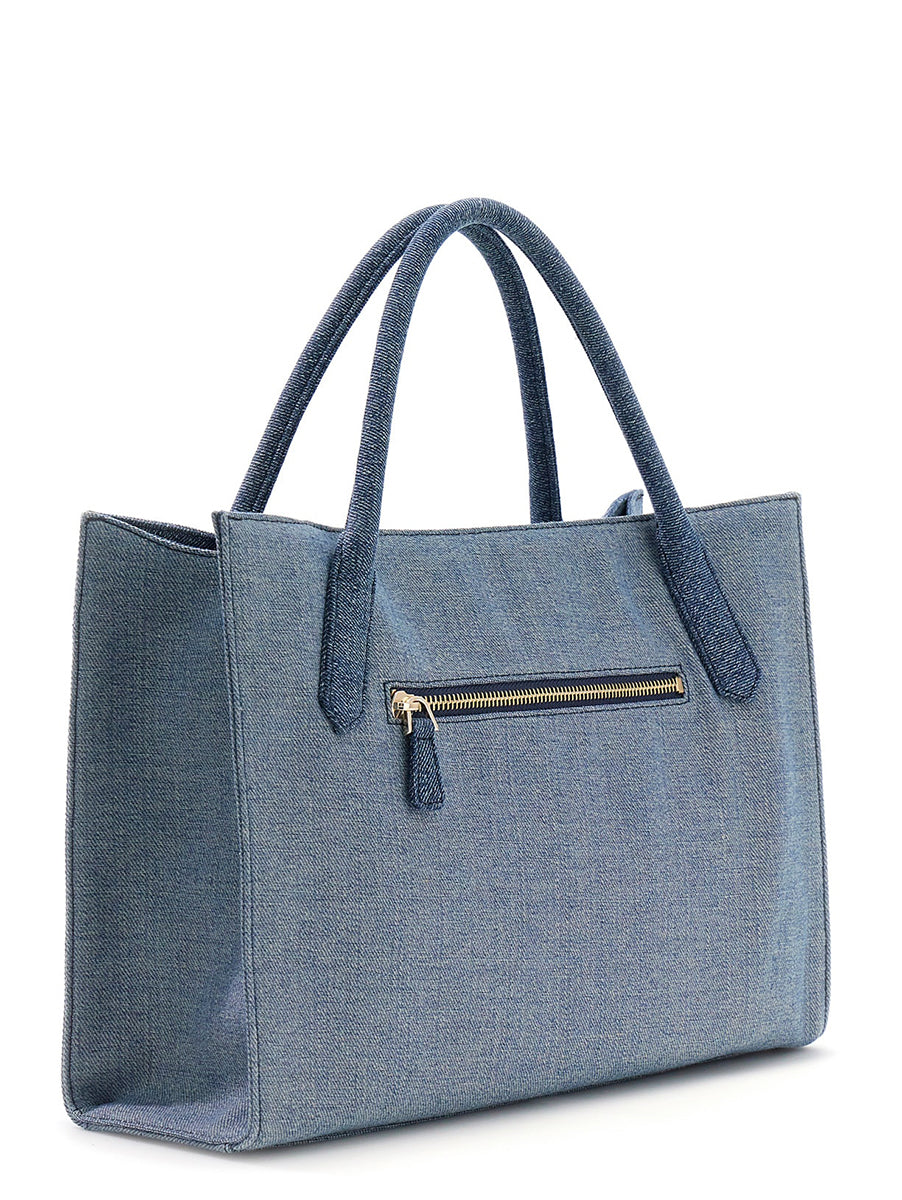 Guess Jodi Shopper Hand Bag In Denim For Women