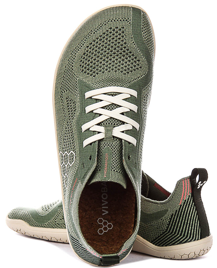 Vivobarefoot Prims Lite Knit In Dusky Green For Men