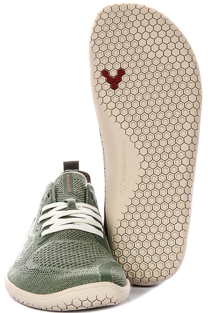 Vivobarefoot Prims Lite Knit In Dusky Green For Men