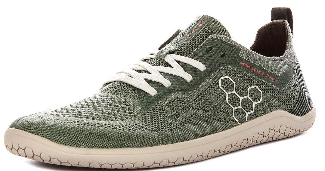 Vivobarefoot Prims Lite Knit In Dusky Green For Men