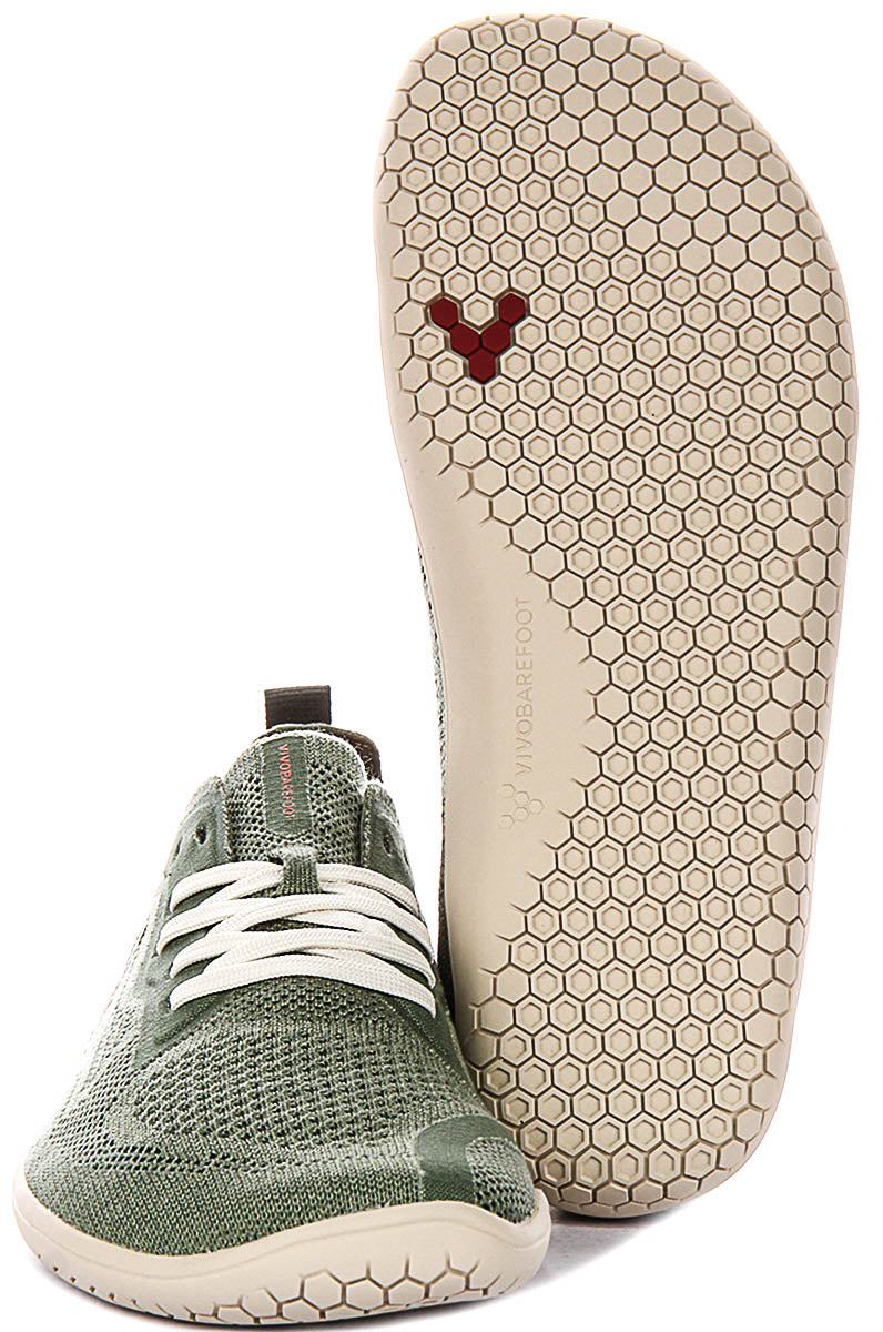 Vivobarefoot Prims Lite Knit In Dusky Green For Women