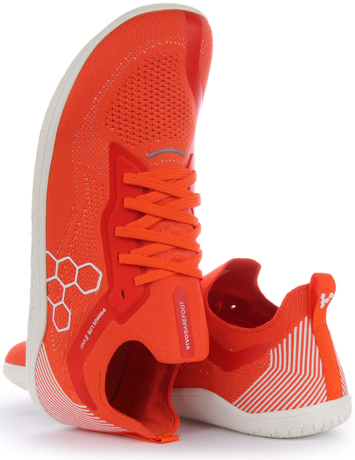 Vivobarefoot Primus Lite Knit Scarpe da ginnastica allacciate resistenti alla perforazione da uomo in fiamme