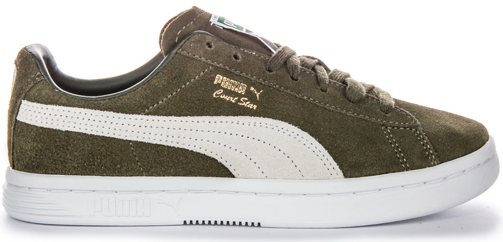 Puma Vintage Scarpe in Pelle Scamosciata Verde Bosco per l'Uso Quotidiano