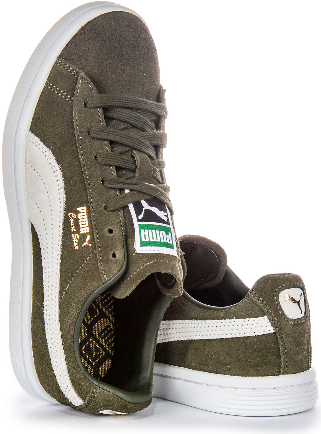 Puma Court Star Suede In Forest Green Lace up Trainers – 4feetshoes
