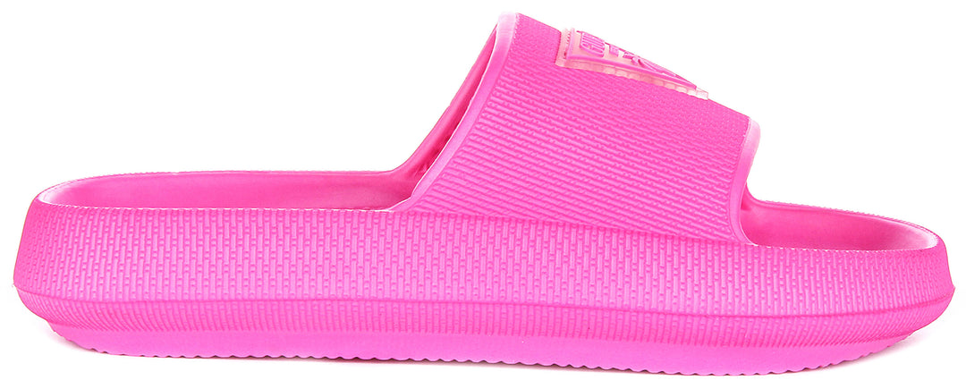 Guess E4GZ27WG5X0 In Fuchsia For Women Comfort Beach Slider