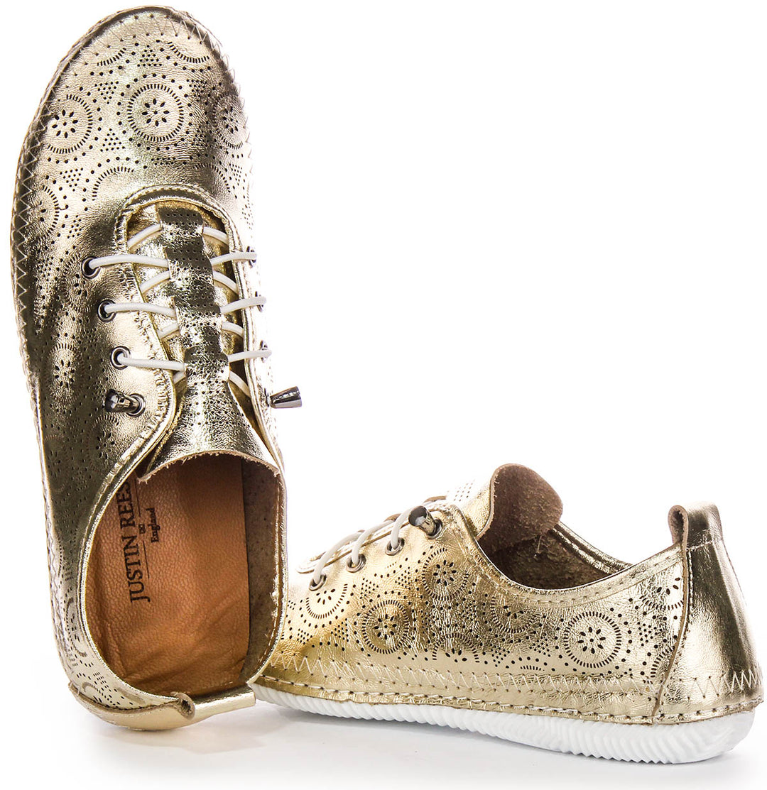 Justinreess England Lacey In Gold For Women