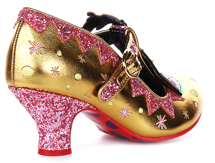 Irregular Choice Sip Sip Hooray In Gold For Women