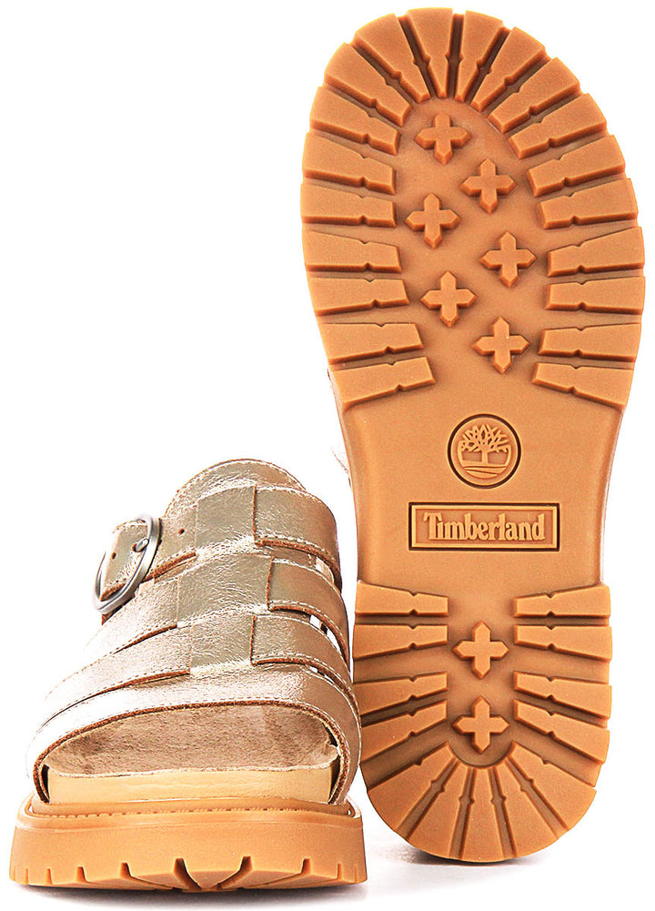 Timberland Clairemont Way Sandal A2Q1P In Gold For Women