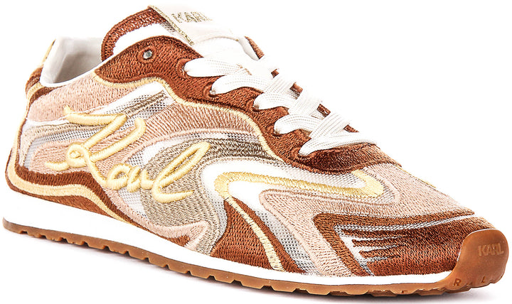 Karl Lagerfeld Venus Mesh Mix In Brown Gold For Women