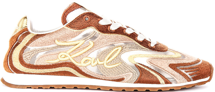 Karl Lagerfeld Venus Mesh Mix In Brown Gold For Women
