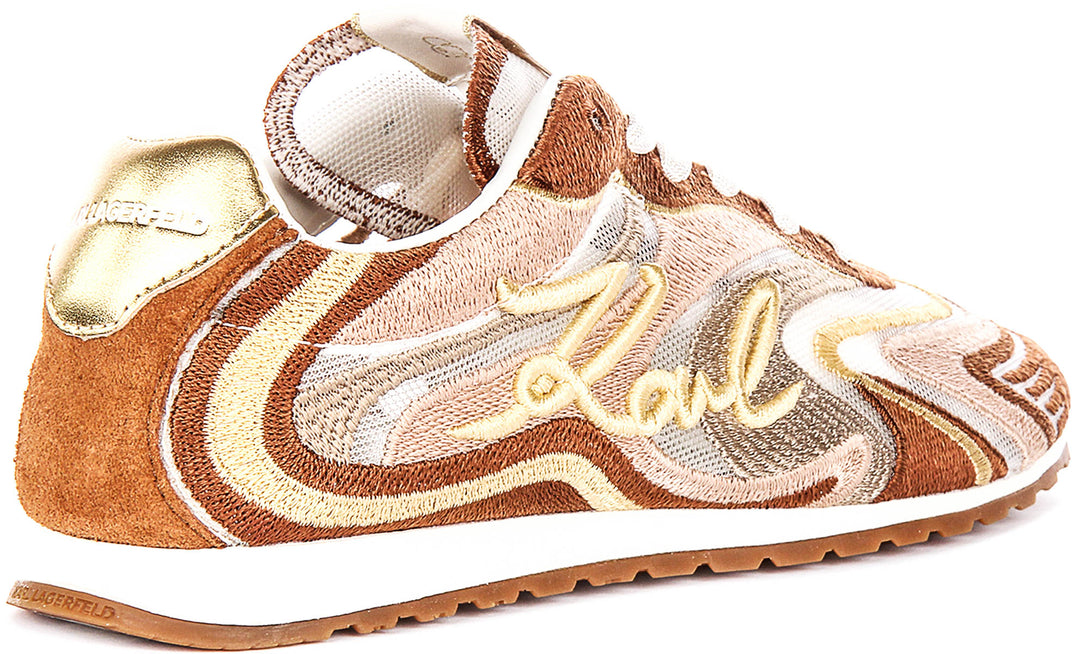 Karl Lagerfeld Venus Mesh Mix In Brown Gold For Women