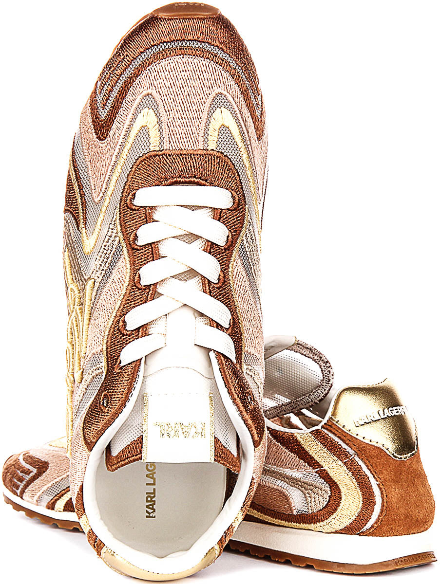 Karl Lagerfeld Venus Mesh Mix In Brown Gold For Women