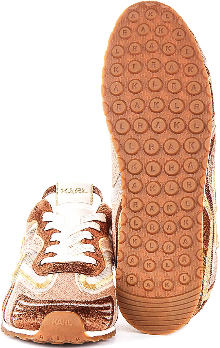 Karl Lagerfeld Venus Mesh Mix In Brown Gold For Women