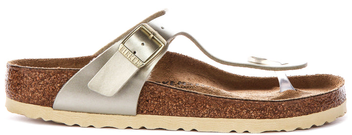 Birkenstock Gizeh Kids Bs In Gold For Juniors | Regular Fit