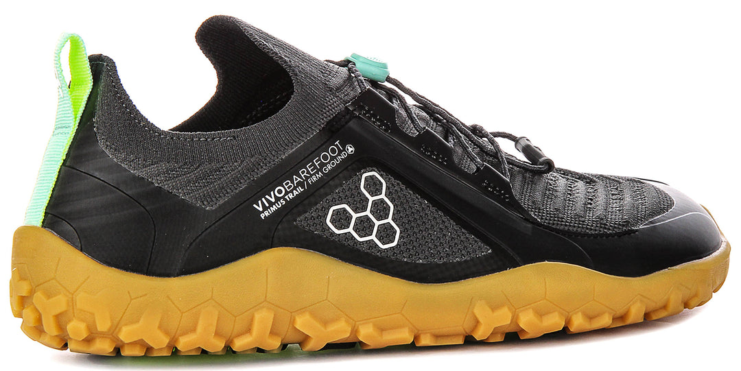 Vivobarefoot Prims Trl Knit In Graphite For Men