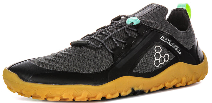 Vivobarefoot Prims Trl Knit In Graphite For Men