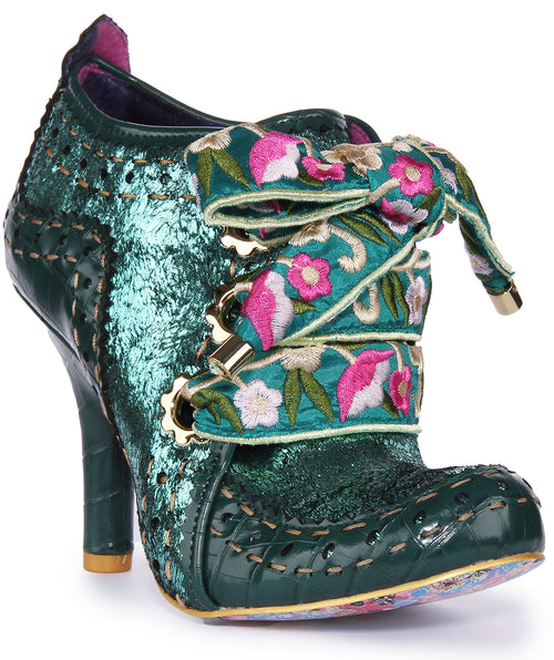 Irregular Choice Abigails Flower Party Chaussures à talon moyen pour femmes en vert