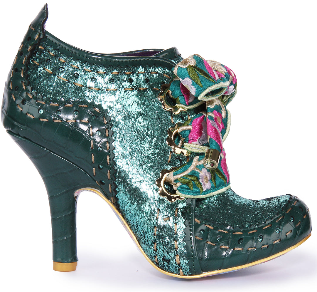 Irregular Choice Abigails Flower Party Chaussures à talon moyen pour femmes en vert