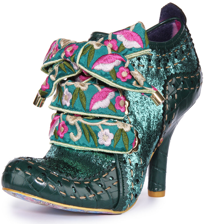 Irregular Choice Abigails Flower Party Chaussures à talon moyen pour femmes en vert