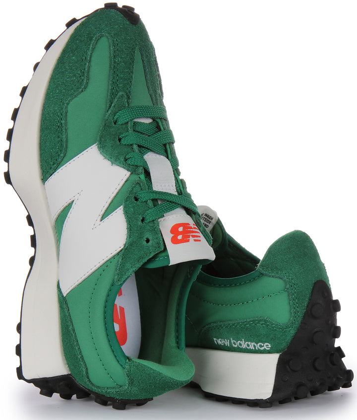 New Balance U327EB Scarpe da ginnastica allacciate in camoscio e rete da in verde