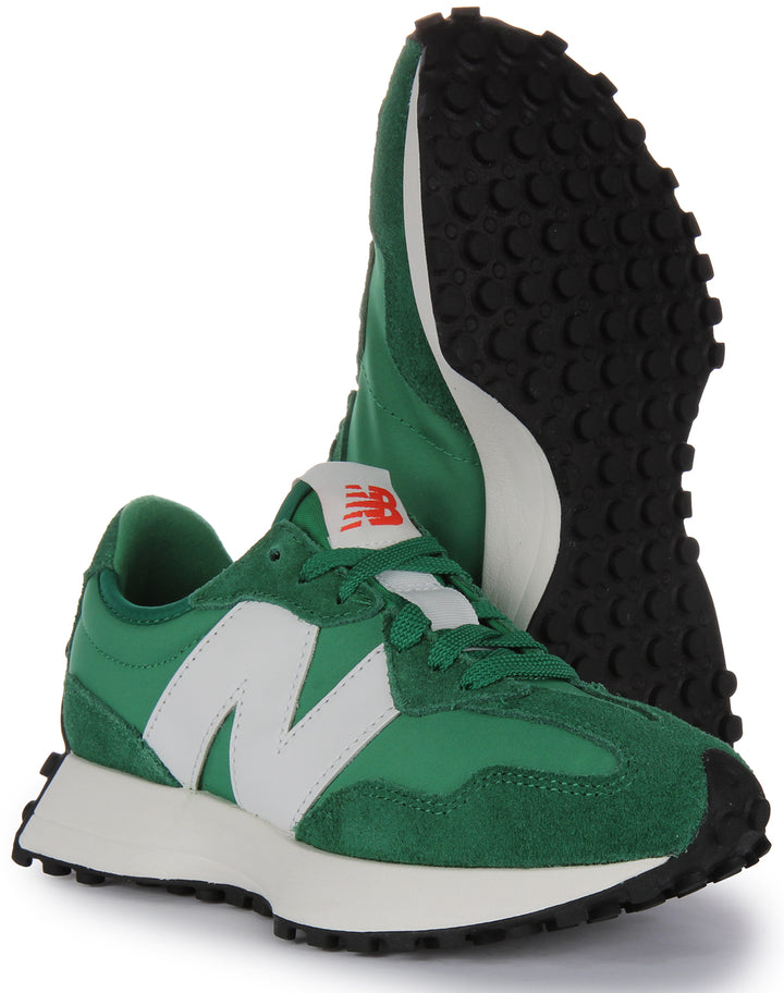 New Balance U327EB Scarpe da ginnastica allacciate in camoscio e rete da in verde