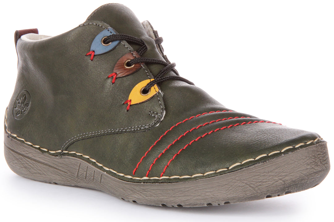 Rieker 52509-54 en verde para mujeres Zapatos para caminar
