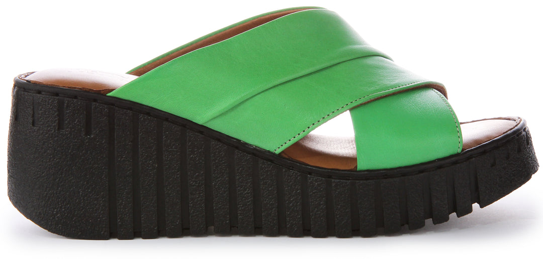 Justinreess England Camile Soft Footbed In Green For Women