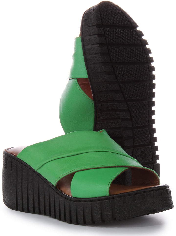 Justinreess England Camile Soft Footbed In Green For Women