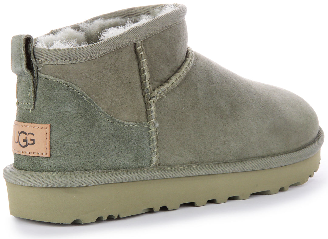Ugg Australia Classic Ultra Mini In Green For Women Sheepskin