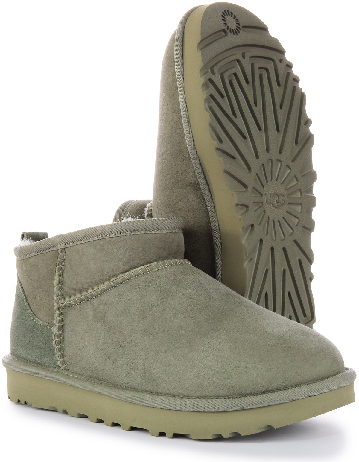 イ*ヴ様 超美品 UGG クラシック ウルトラ ミニ グリーン オリーブ 37 Ugg Australia Classic Ultra Mini In Green For Women | Sheepskin