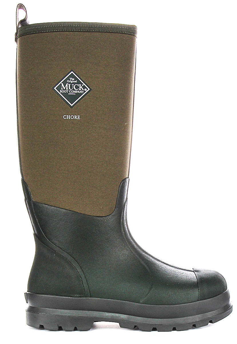 Stivali da uomo Muck Chore Hi Triple Reinforced Toe in gomma verde