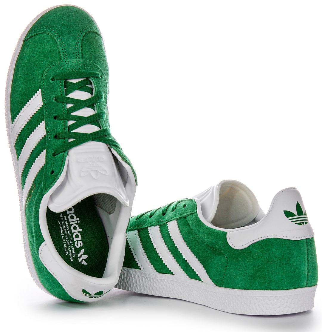 Adidas Gazelle Authentic Multi Purpose 90s Junior Wildleder Ledersneaker in Grün
