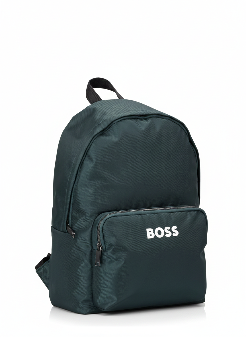 BOSS Catch 3.0 Backpack in Dark Green with Front Zip Pocket