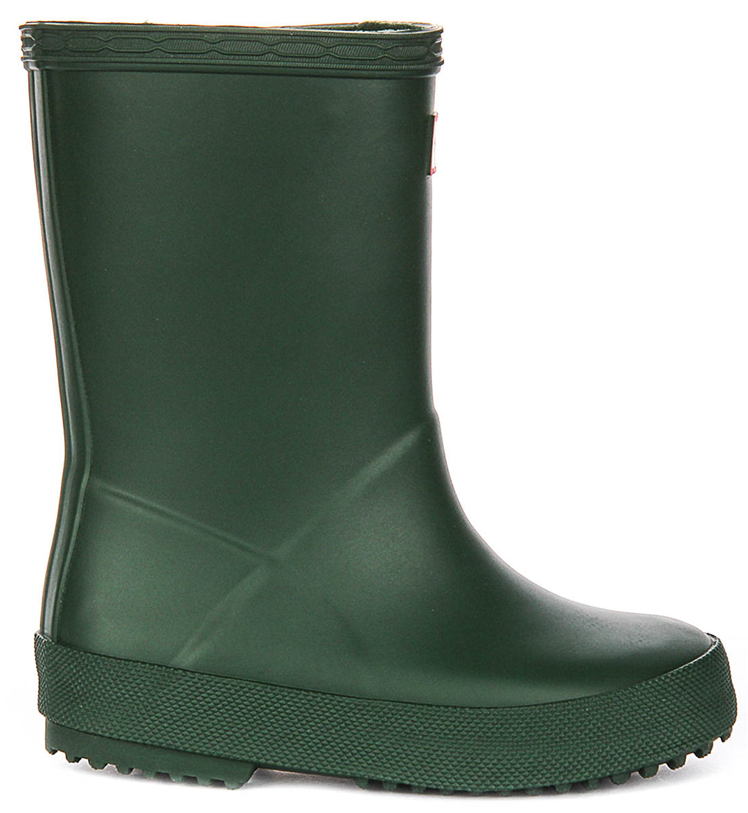 Hunter Kids First Boot In Green For Infants