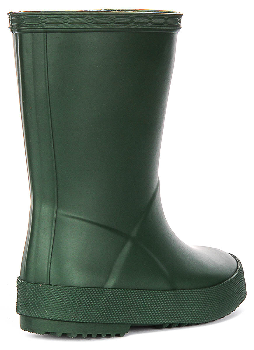 Hunter Kids First Boot In Green For Infants