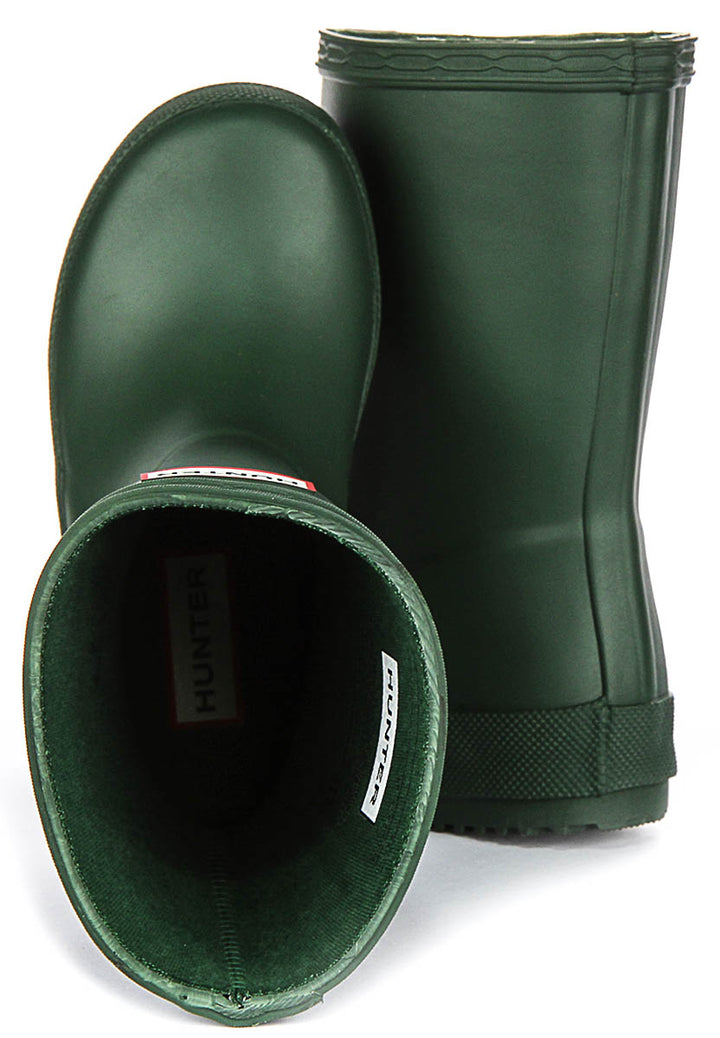 Hunter Kids First Boot In Green For Infants