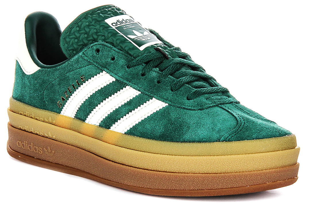 Adidas Gazelle Bold W In Green For Women | Platform Trainers 4feetshoes Adidas Gazelle Bold W In Green For Women | Platform Trainers 4feetshoes