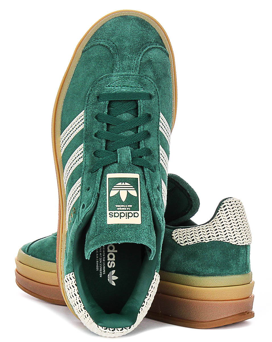 adidas Gazelle Bold W, Collegiate Green / Wonder White / Gold Metallic adidas Gazelle Bold W, Collegiate Green / Wonder White / Gold Metallic