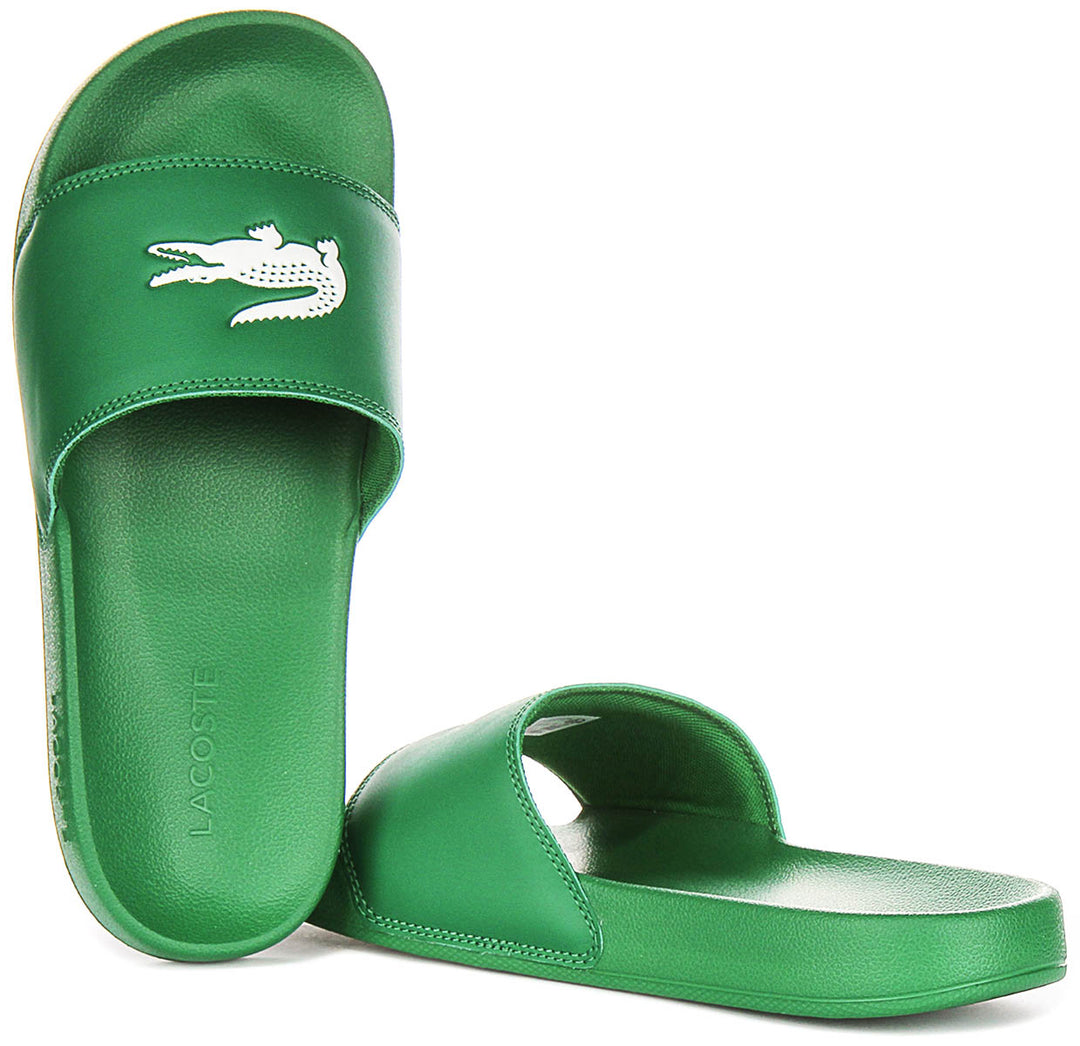 Lacoste Serve Slide 0.0 In Green For Men