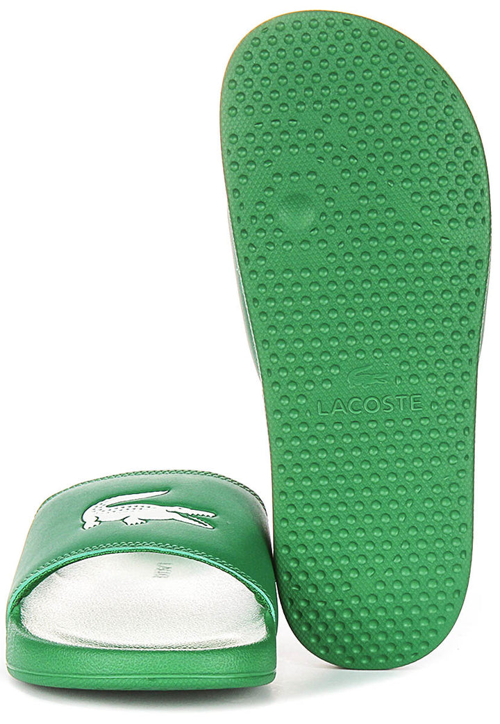 Lacoste Serve Slide 0.0 In Green For Men
